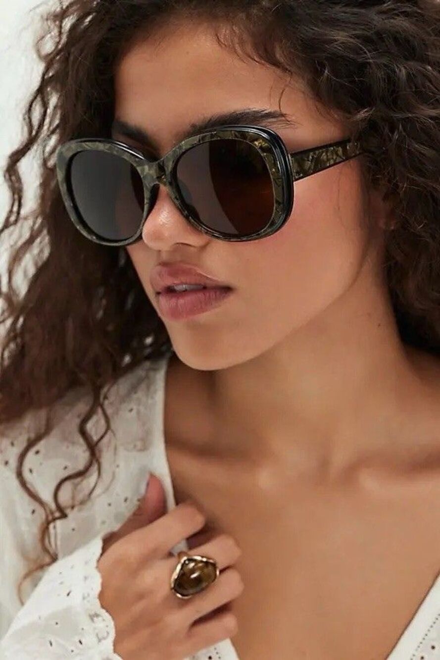 Free People Sunglasses Hunter Oversized Round Sunnies UV 400 Protection NWT